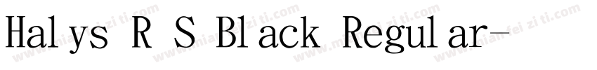 Halis R S Black Regular字体转换